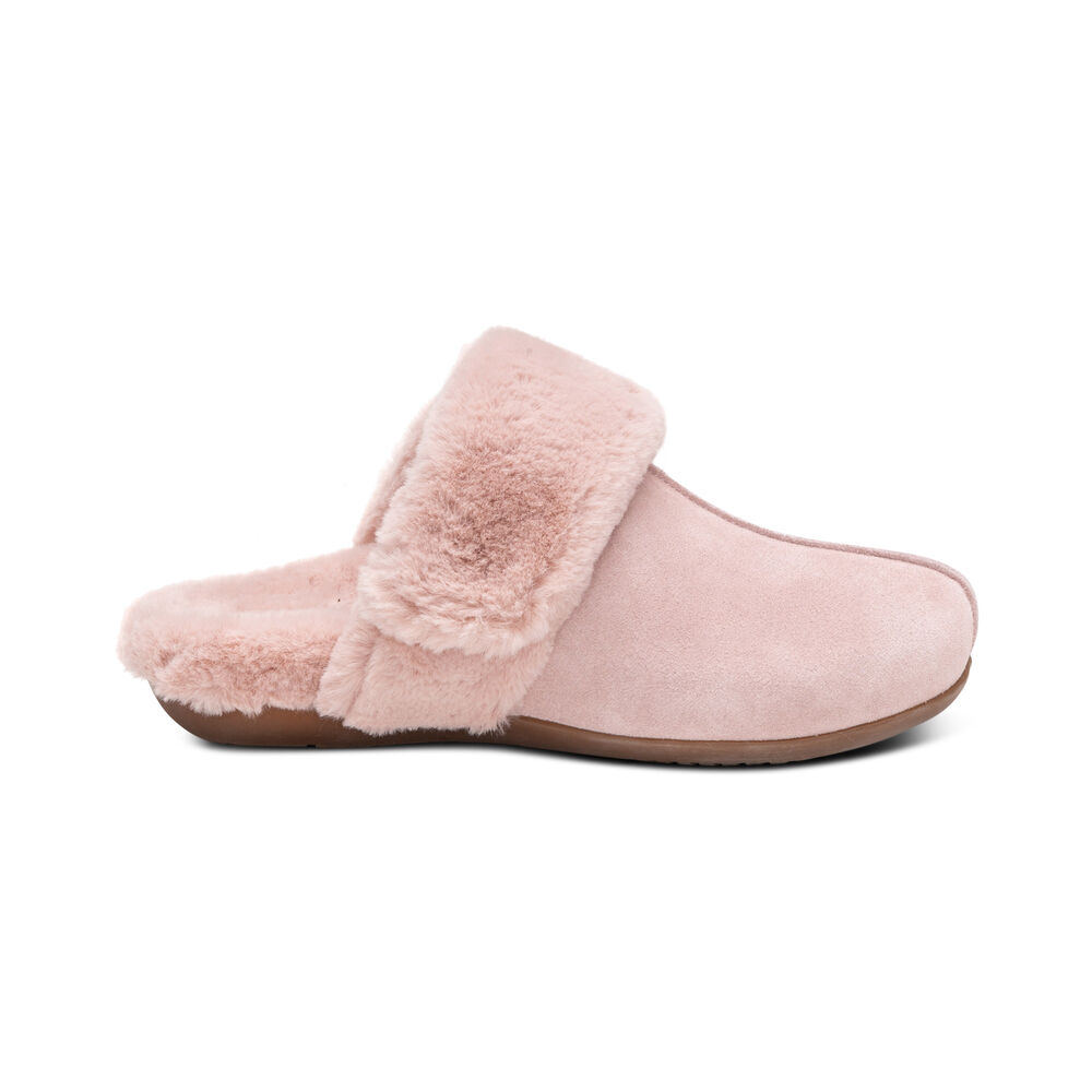 Aetrex Women's Arianna Arch Support Slippers - Pink | USA 76XFOEC